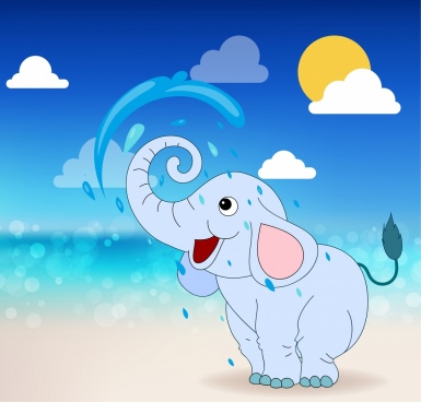 385x368 Baby Elephant Vector Free Vector Download (1,443 Free Vector) For