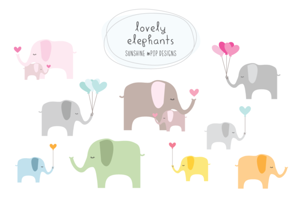 580x386 Check Out Lovely Elephants (Vector File) By Sunshine Amp Pop On