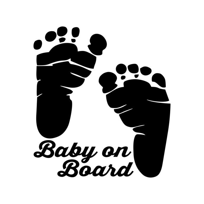 690x690 Baby On Board Feet Foot Graphics Design Svg By Vectordesign On Zibbet