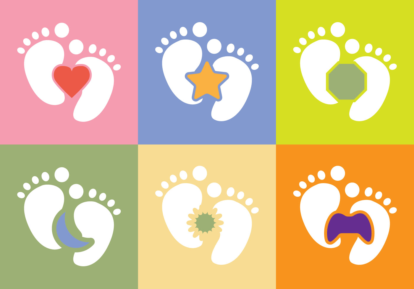 1400x980 Free Baby Foot Vector