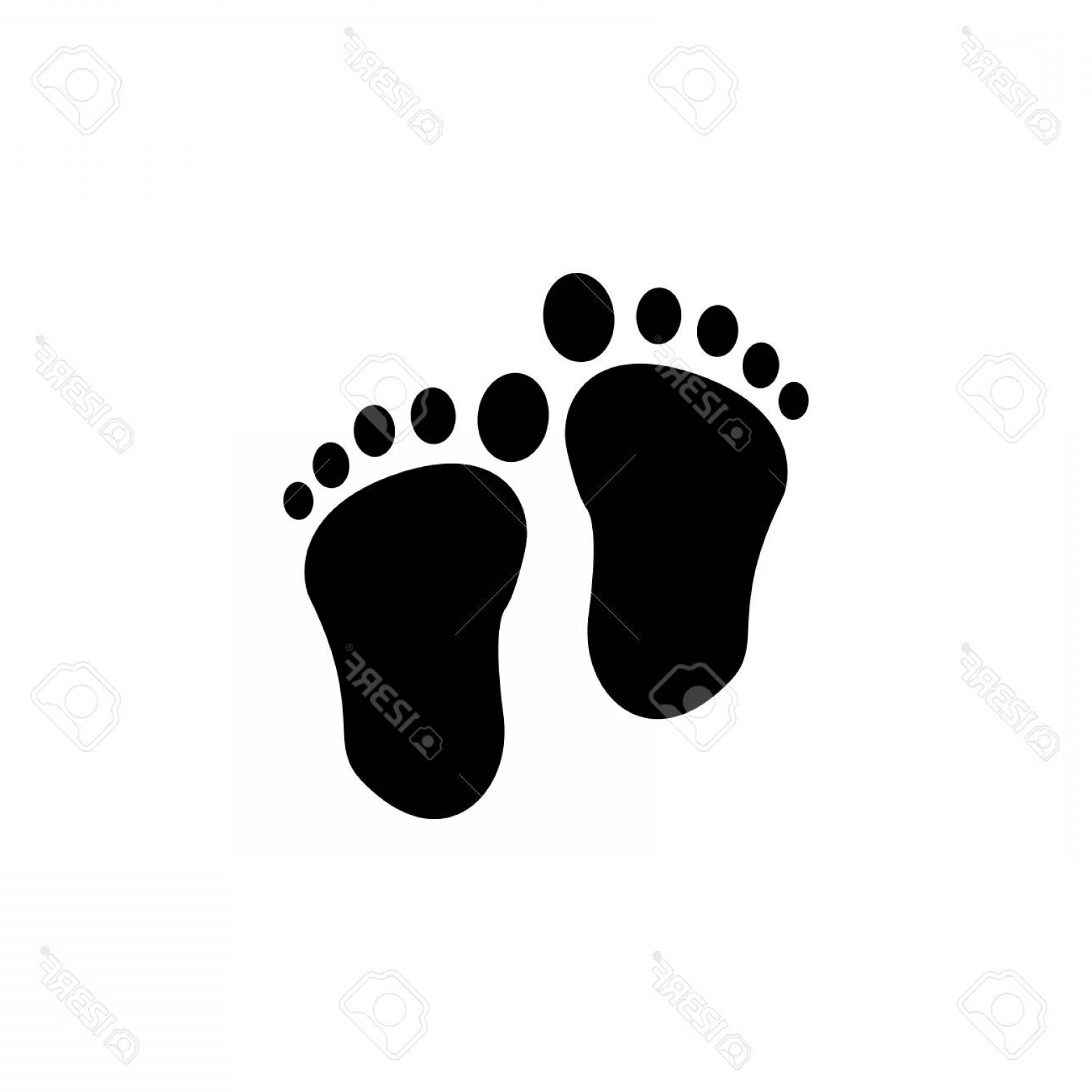 1560x1560 Photostock Vector Traces Of Baby Feet Icon Baby Element Icon