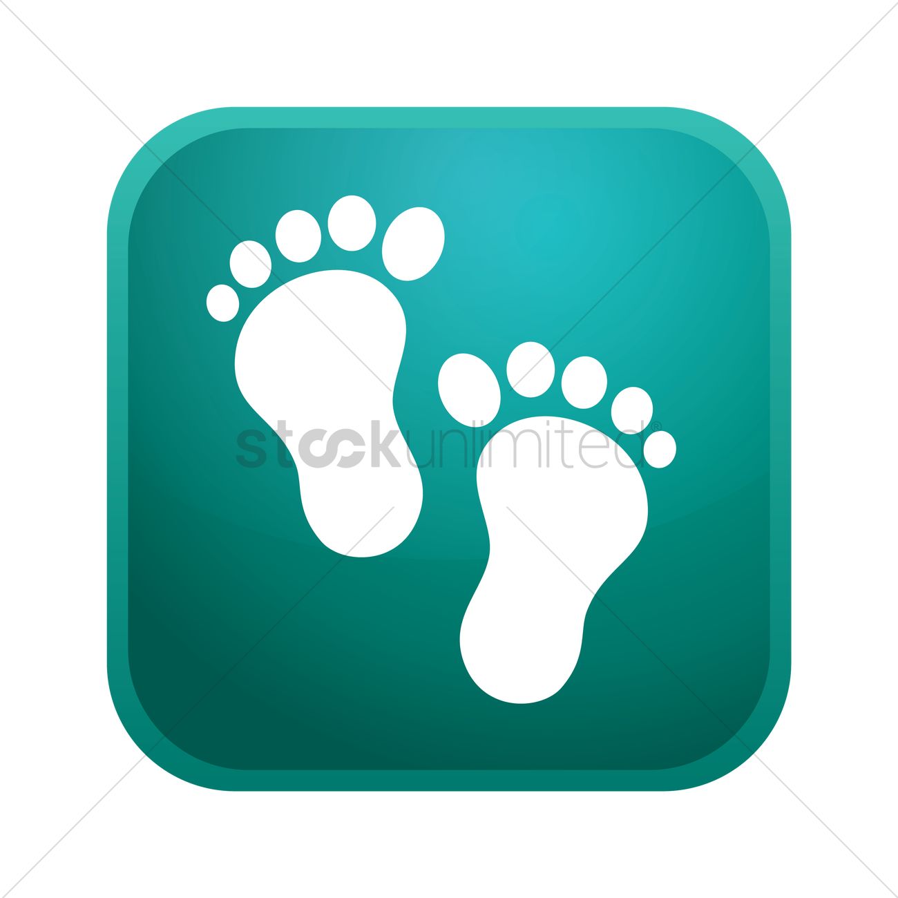 1300x1300 Baby Footprint Vector Image