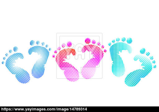 512x362 Baby Footprint Vector