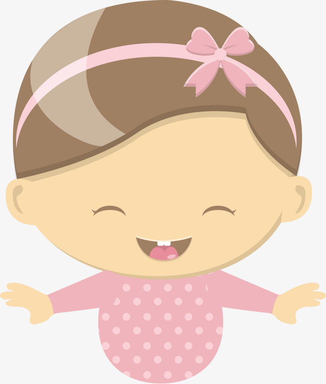650x766 Happy Baby Girl, People Illustration, Cartoon Illustration