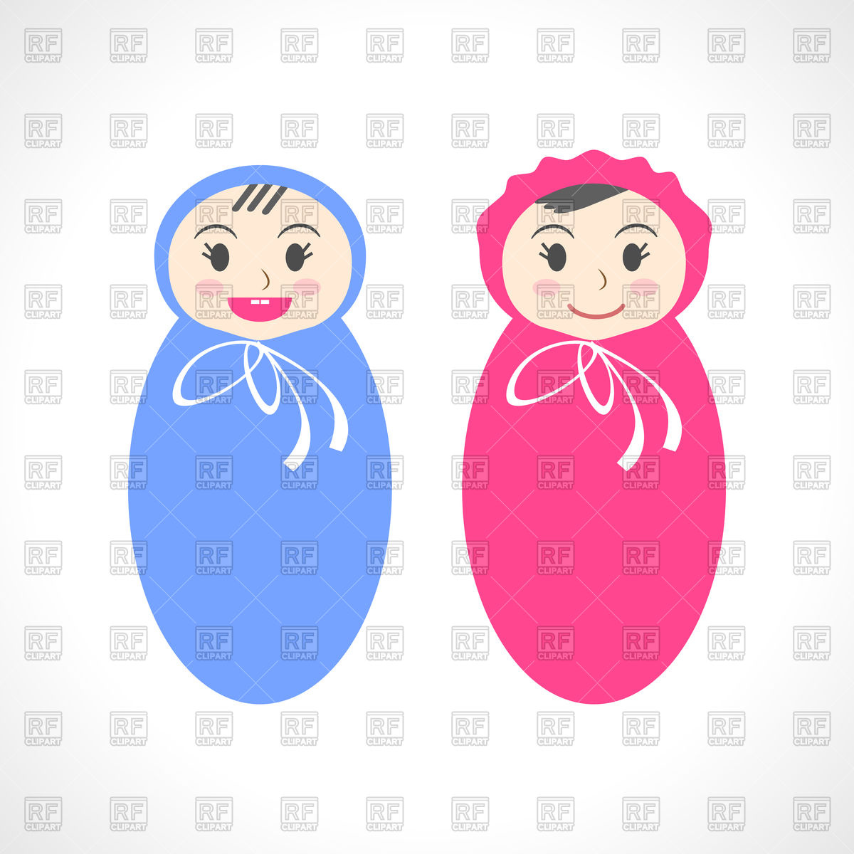 1200x1200 Baby Boy And Baby Girl Vector Image Vector Artwork Of People