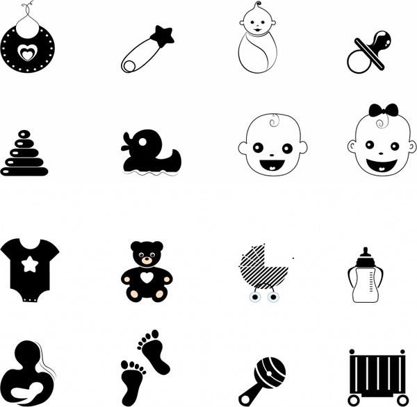 600x586 Baby Icons Free Vector In Adobe Illustrator Ai ( .ai