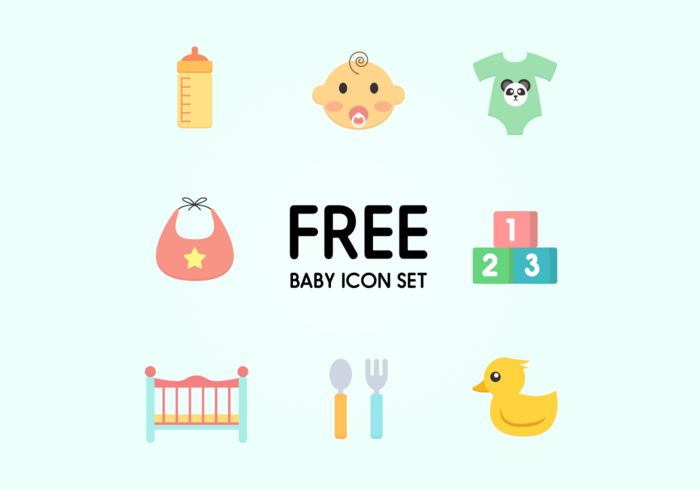 700x490 Baby Icon Vector Set