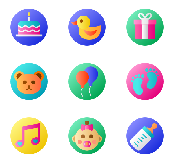 600x564 Baby Icons