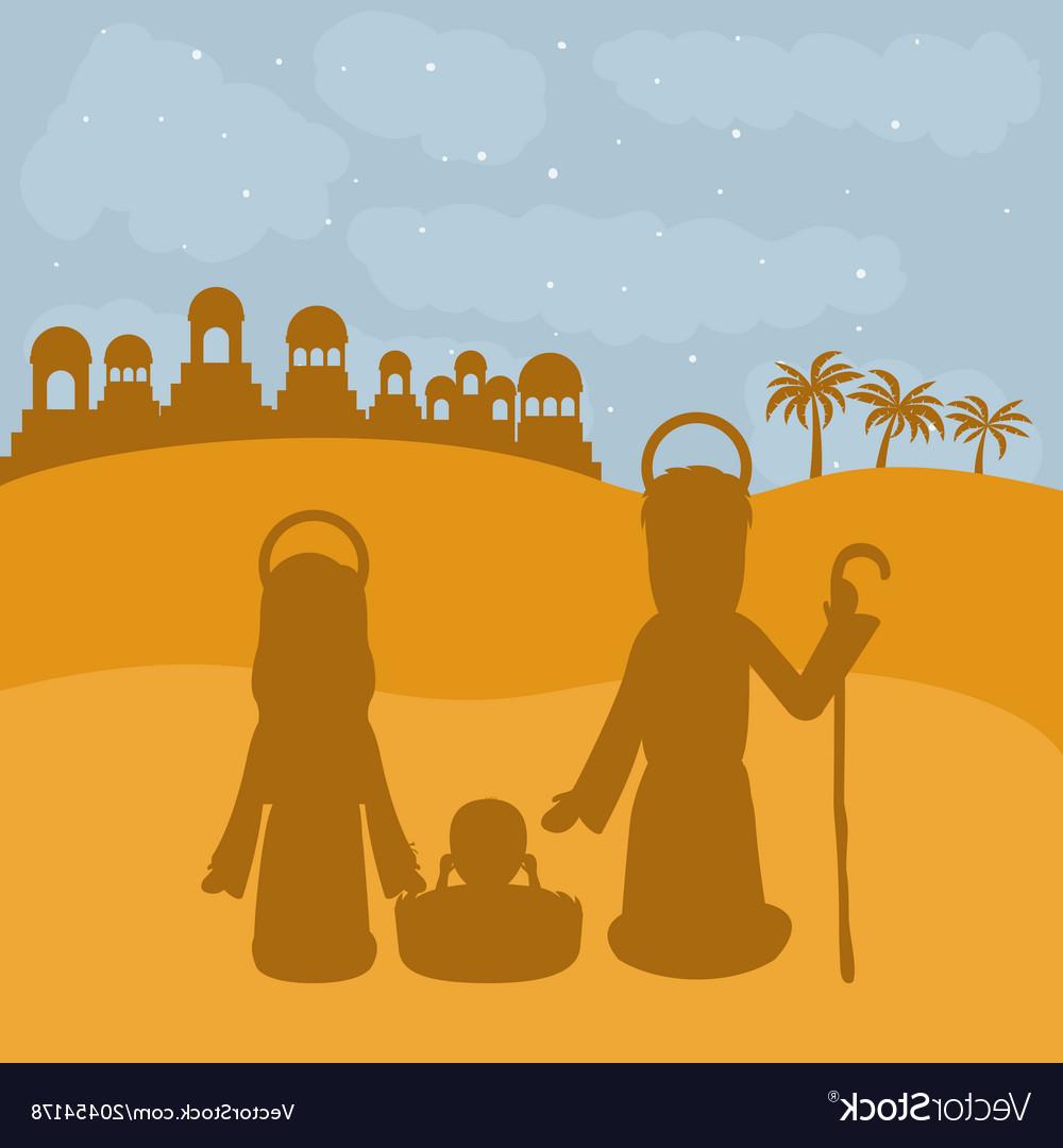 1000x1080 Best 15 Mary Joseph And Baby Jesus Silhouette Design Vector Pictures