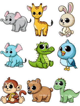 324x432 Cute Baby Monkey Cartoon Vector Clipart