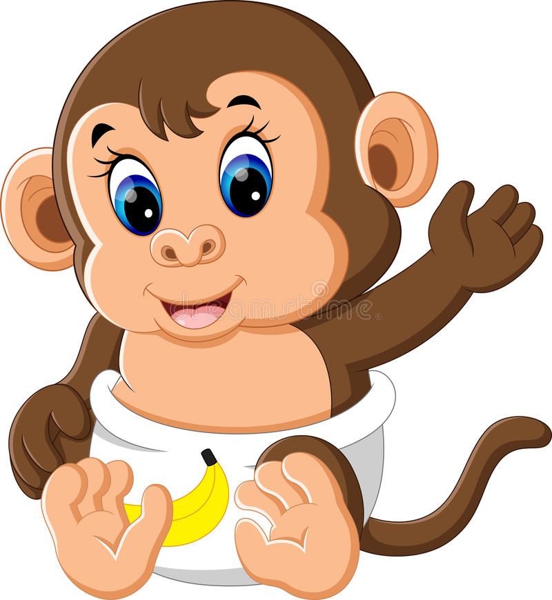 800x870 Cartoon Baby Monkey Cute Ba Monkey Cartoon Stock Vector