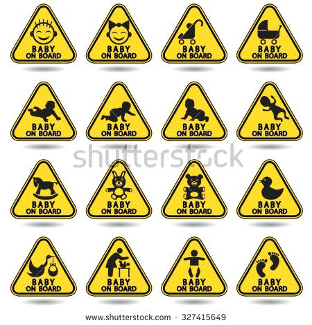 450x470 Board Sign Baby On Board Sign On White Background Vector