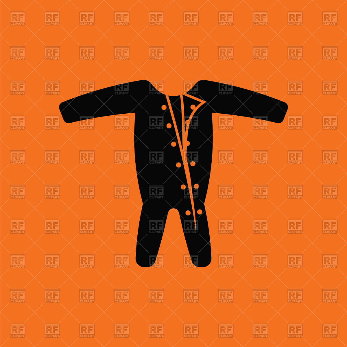 1200x1200 Baby Onesie Icon On Orange Background Vector Image Vector