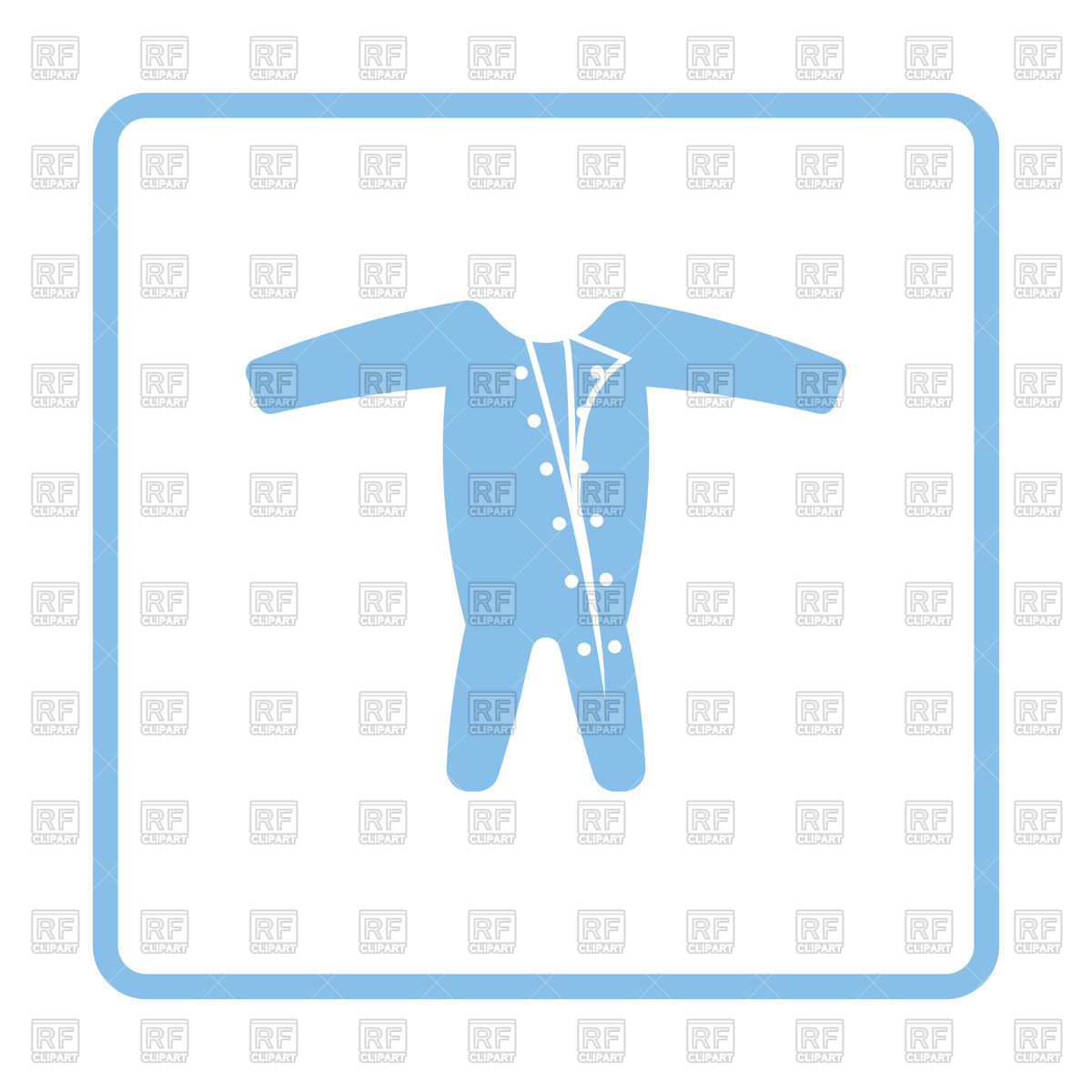 1200x1200 Blue Frame Design Of Baby Onesie Icon Vector Image Vector