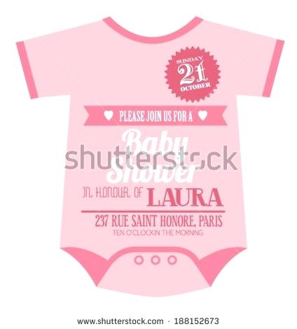 424x470 Free Baby Onesie Invitation Template Clothes Girl Shower Card