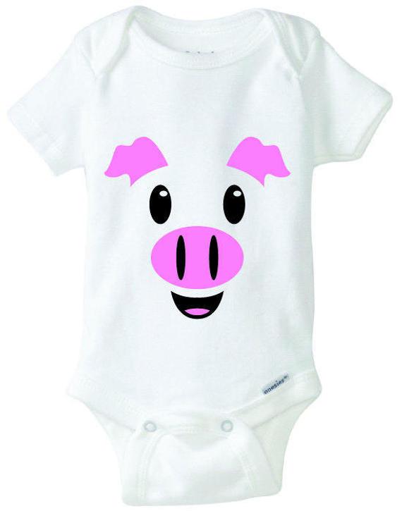 570x725 Pig Baby Onesie Design Svg Dxf Eps Vector Files For Use Etsy