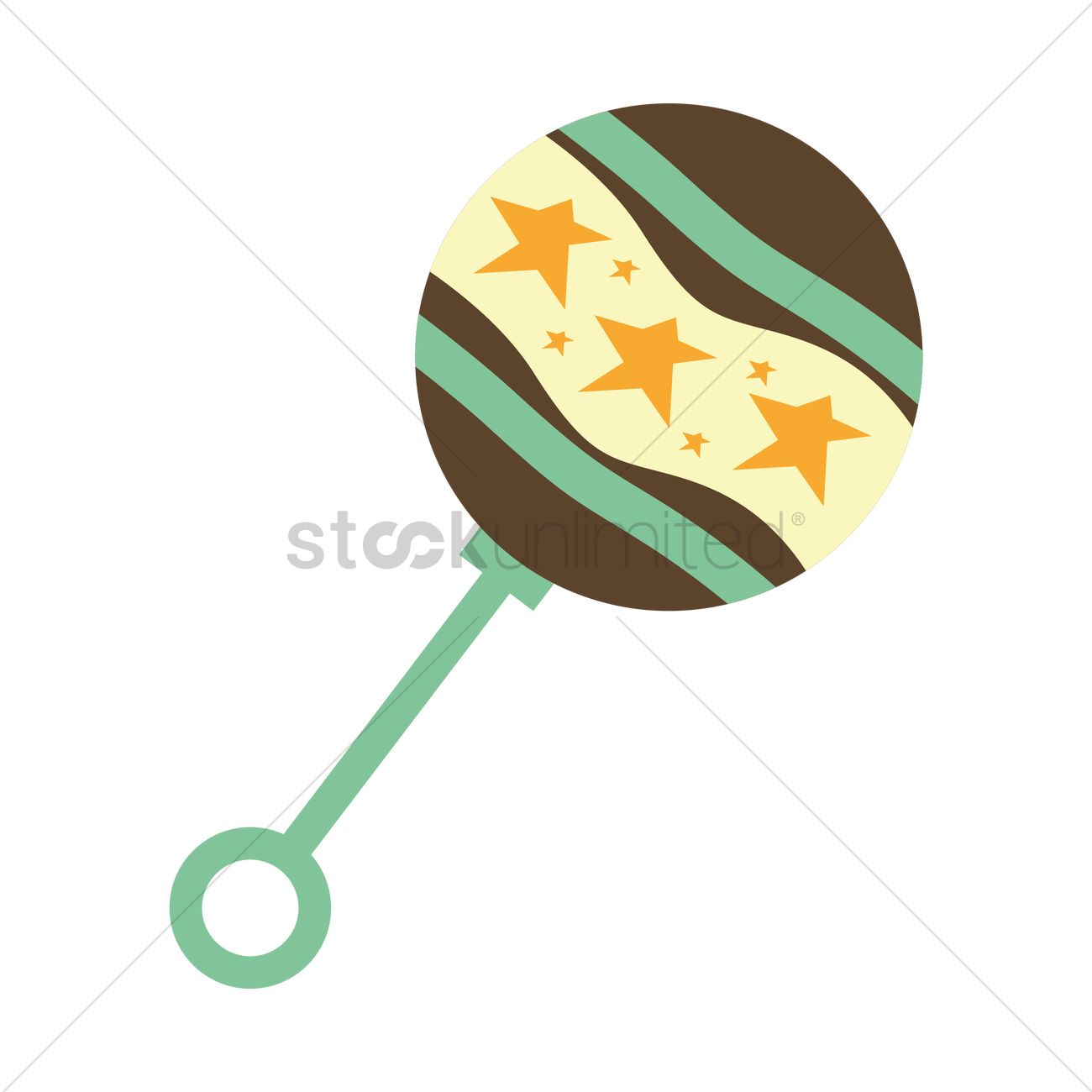 1300x1300 Baby Rattle Vector Image
