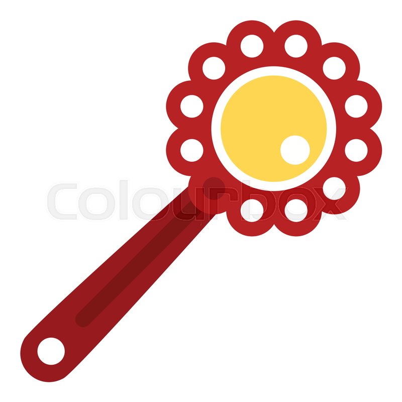 800x800 Baby Rattle Icon. Flat Illustration Of Baby Rattle Vector Icon For