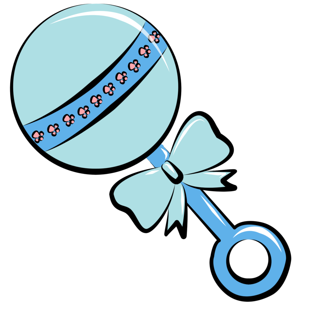 1024x1024 Black Baby And Rattle Blue And Gold Crown Clip Art Transparent