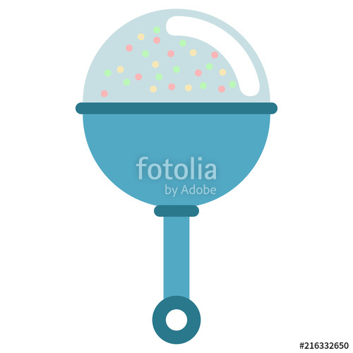 500x500 Isolated Baby Rattle Toy Icon Stock Image And Royalty Free Vector