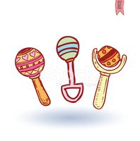 198x200 Baby Rattle, Vector Illustration Stock Vectors