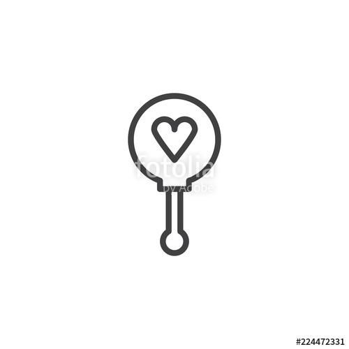 500x500 Rattle Toy Outline Icon. Linear Style Sign For Mobile Concept And