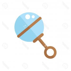 300x300 Baby Rattle Vector Icon Kid Toy Shopatcloth