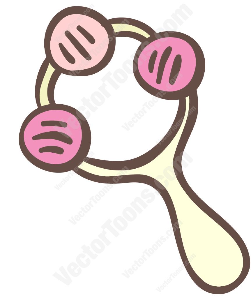 862x1023 Baby Rattle Clipart By Vector Toons