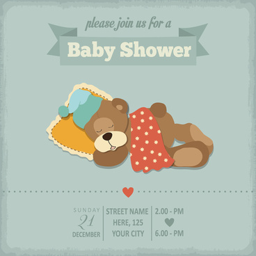 368x368 Baby Shower Invitation Cards Free Vector Download (13,807 Free
