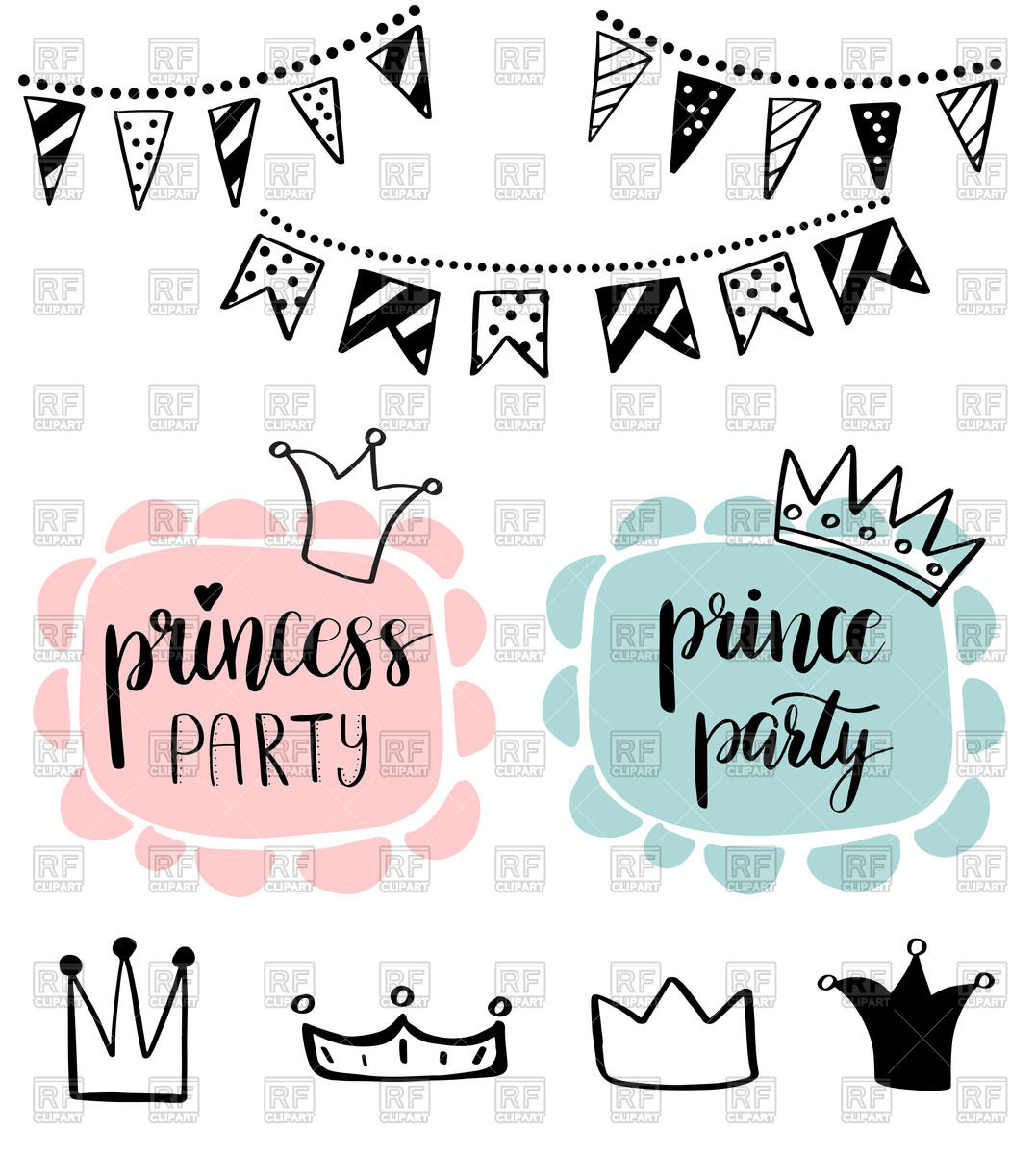 1077x1200 Princess Or Prince Party Baby Shower Card Design. Birthday Girl