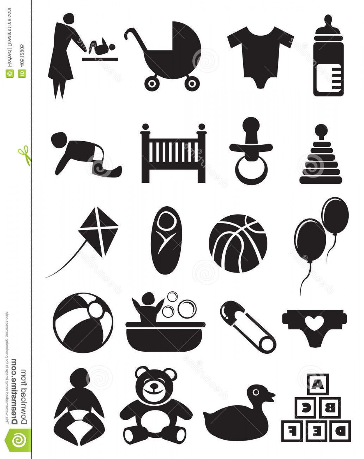 1237x1560 Royalty Free Stock Photo Baby Stuff Icon Set Vector Illustration