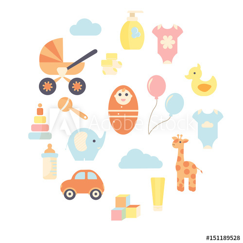 500x500 Sweet Collection Of Colorful Baby Stuff
