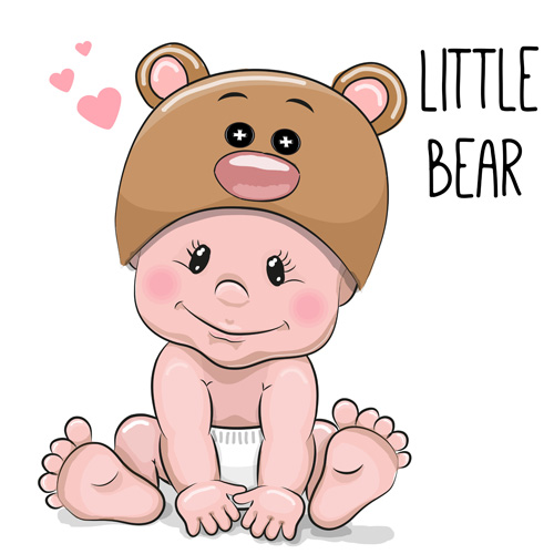 500x500 Cartoon Little Baby Vector Material 02 Free Download