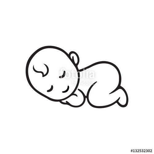 500x500 Sleeping Baby Silhouette Stock Image And Royalty Free Vector