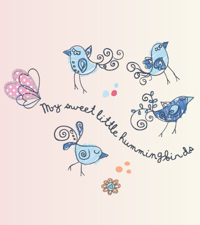 400x450 Sweet Vector Birds For Baby Wear Kidsfashionvector Cute Vector