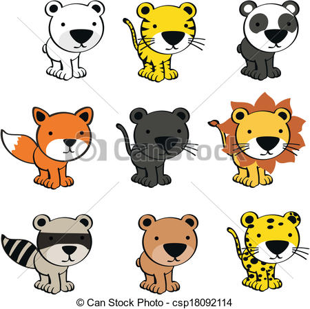 450x449 Baby Animal Clipart Vector Art