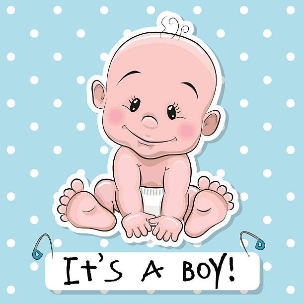 612x612 Cute Cartoon Baby Boy Vector Art Illustration Metrika Svoimi