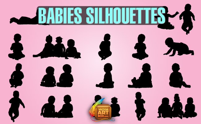 650x402 Free Babies Silhouettes