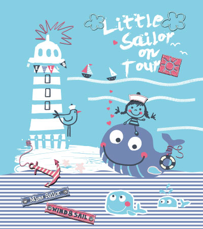 400x450 Little Sailor Girl Kidsfashionvector Cute Vector Art For Kids