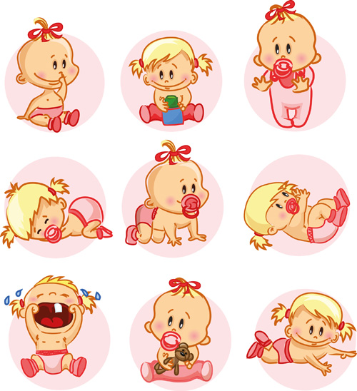500x548 Vector Baby Design Elements Set 01 Free Download