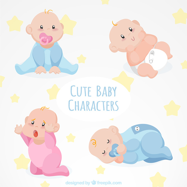 626x626 Pack With Lovely Baby Vector Free Download
