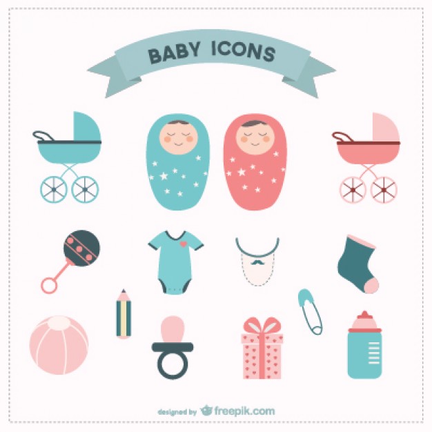 626x626 Baby Vector Elements Set Vector Free Vector Download In .ai