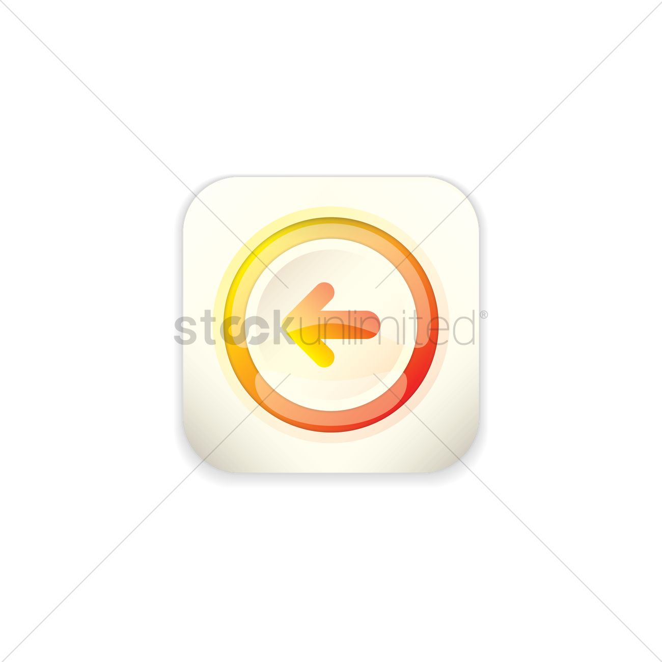 1300x1300 Back Arrow Button Vector Image