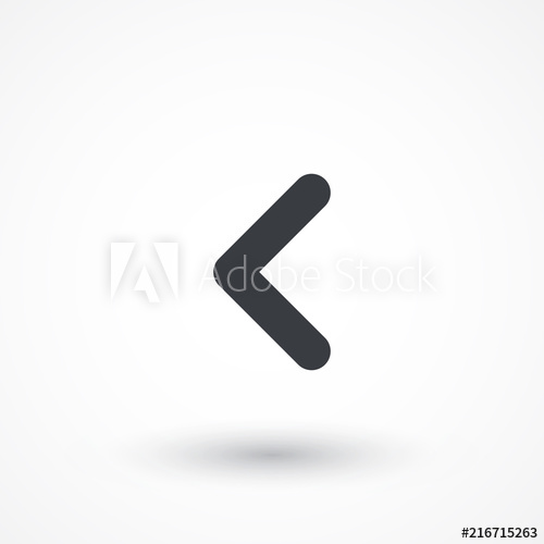 500x500 Back Arrow Sign Line Vector Icon. Ui Control Back Button