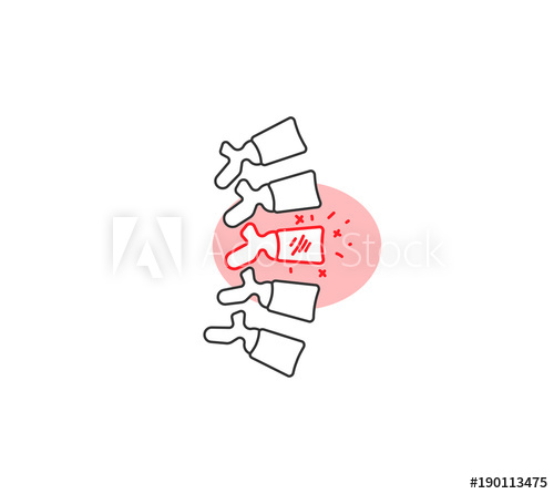 500x446 Back Pain Vector Illustration Icon