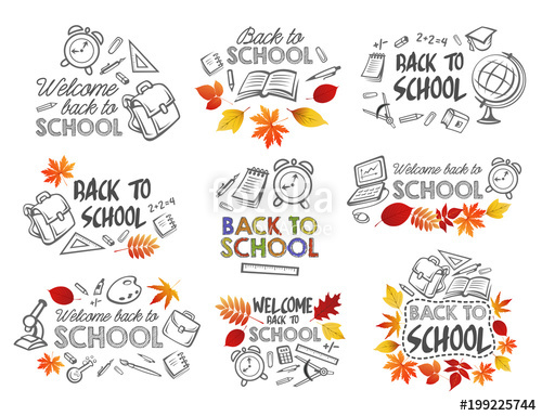 500x384 Back To School Vector Education Stationery Icons Stock Image And