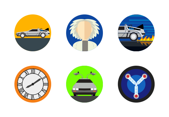 588x406 Back To The Future Icons By Veiga Studio