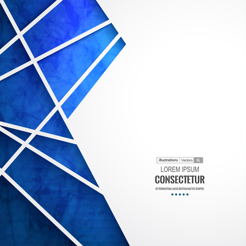 500x500 Blue Geometric Polygons Vector Background 02