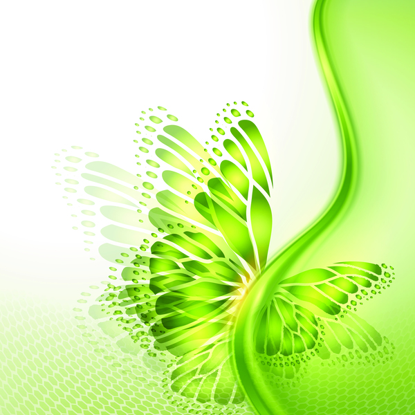 600x600 Butterfly Wings With Abstract Background Vector 07