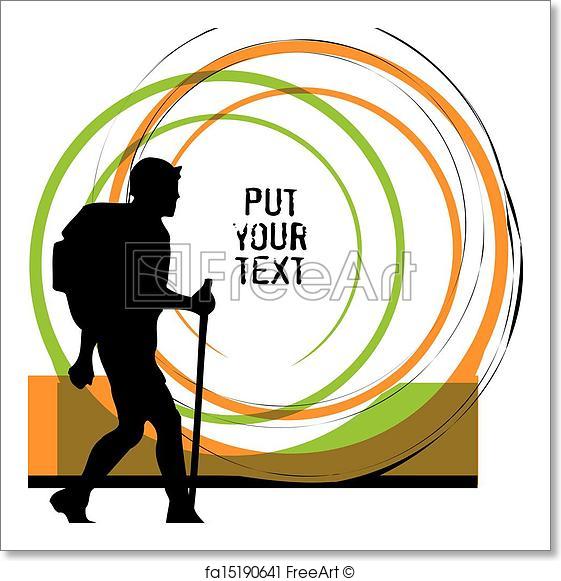 561x581 Free Art Print Of Backpacker. Vector Illustration Freeart